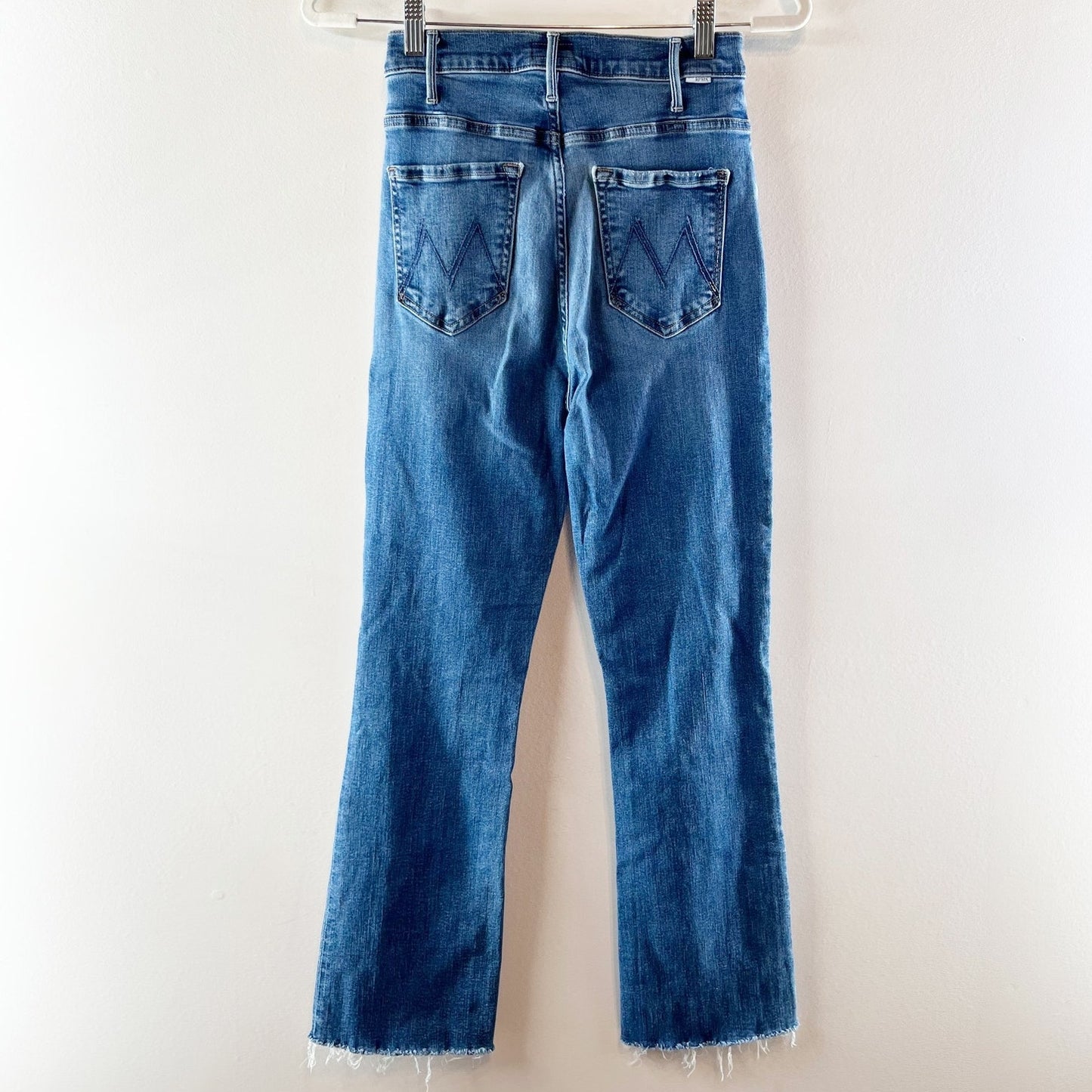 Mother The Hustler Ankle Fray High Rise Jeans Healing Jar Blue 26 / 2