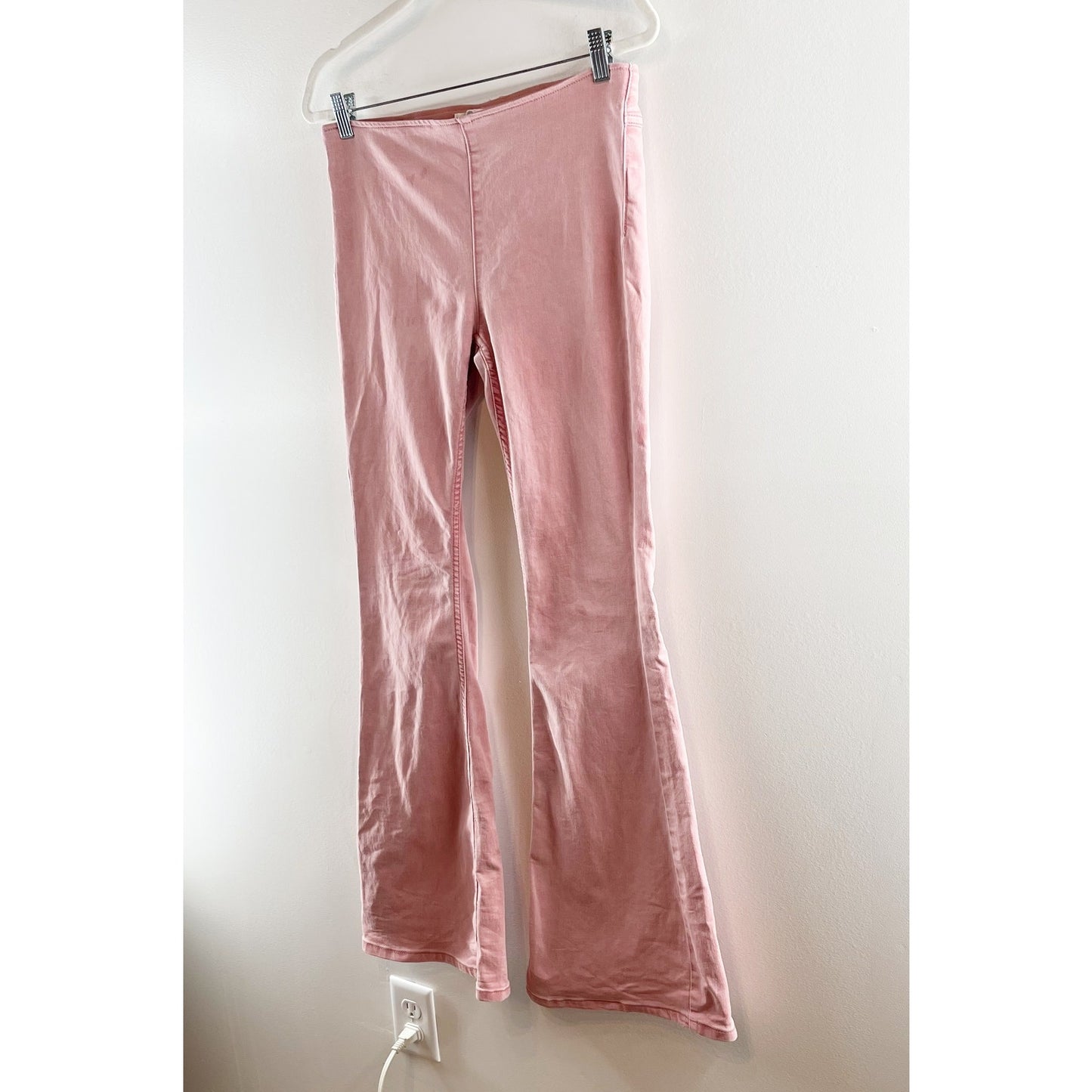 Free People Penny Pull On Stretch Flare Bellbottom Pants Rose Pink 29 / 8