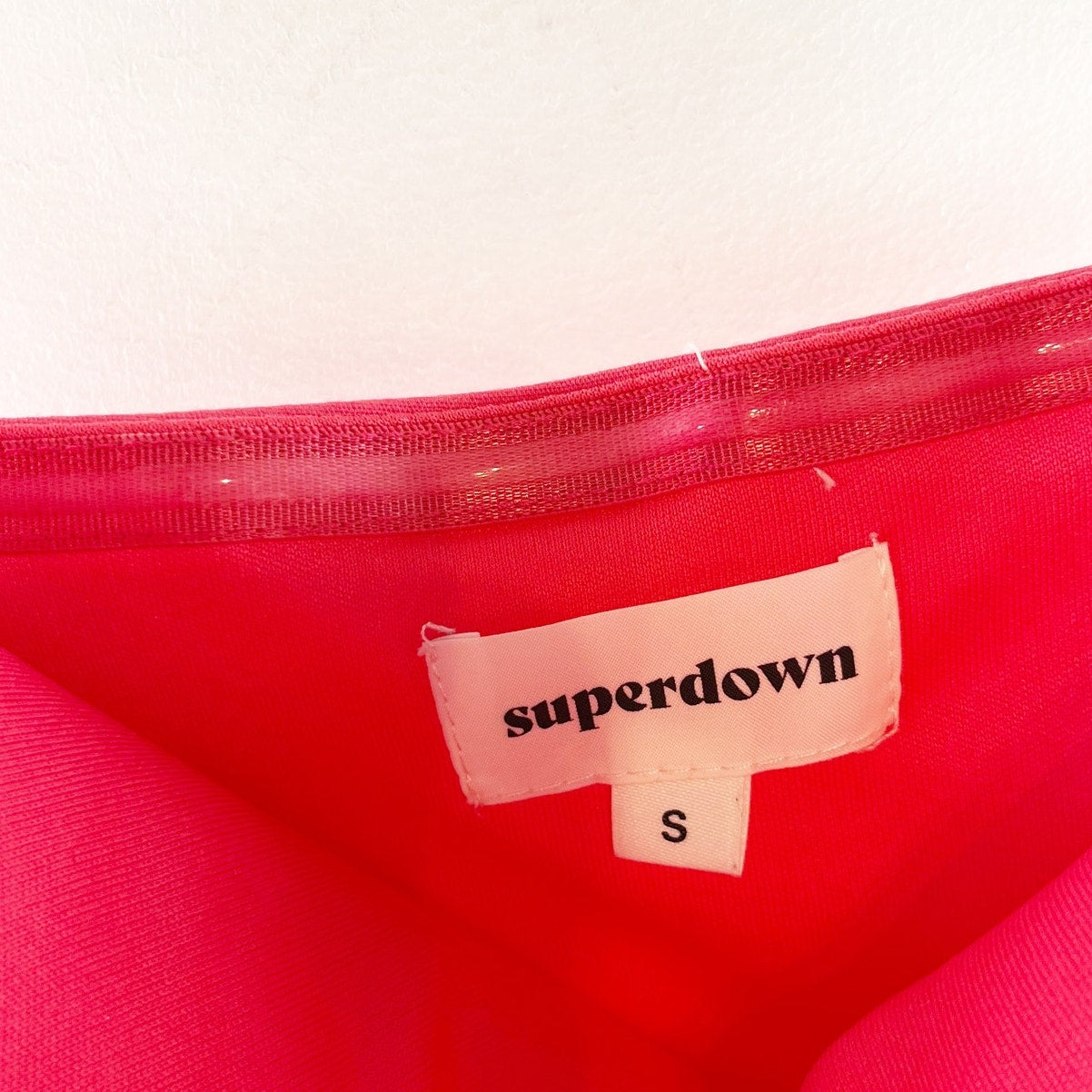 Superdown Ramona One Shoulder Shorts Romper Pink Small