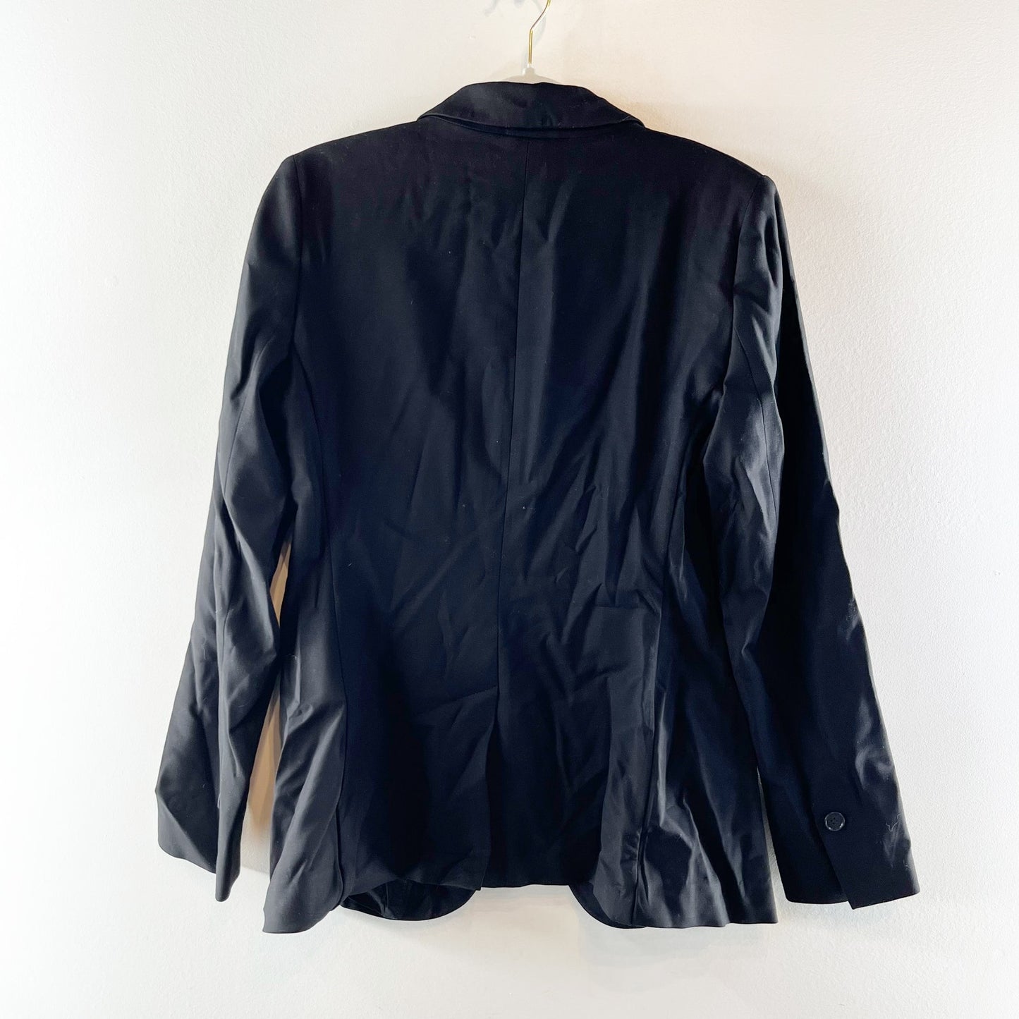 Banana Republic Slim Refined Long Sleeve Notch Single Breasted Blazer Black 6