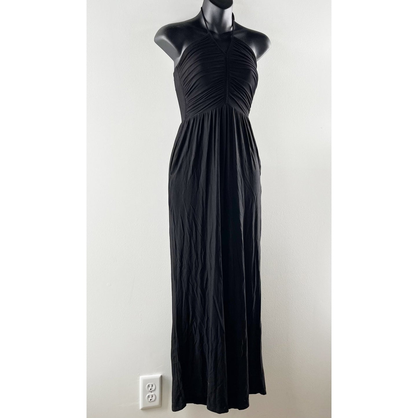 Evereve Noa Halter Wide Leg Jumpsuit Black XS