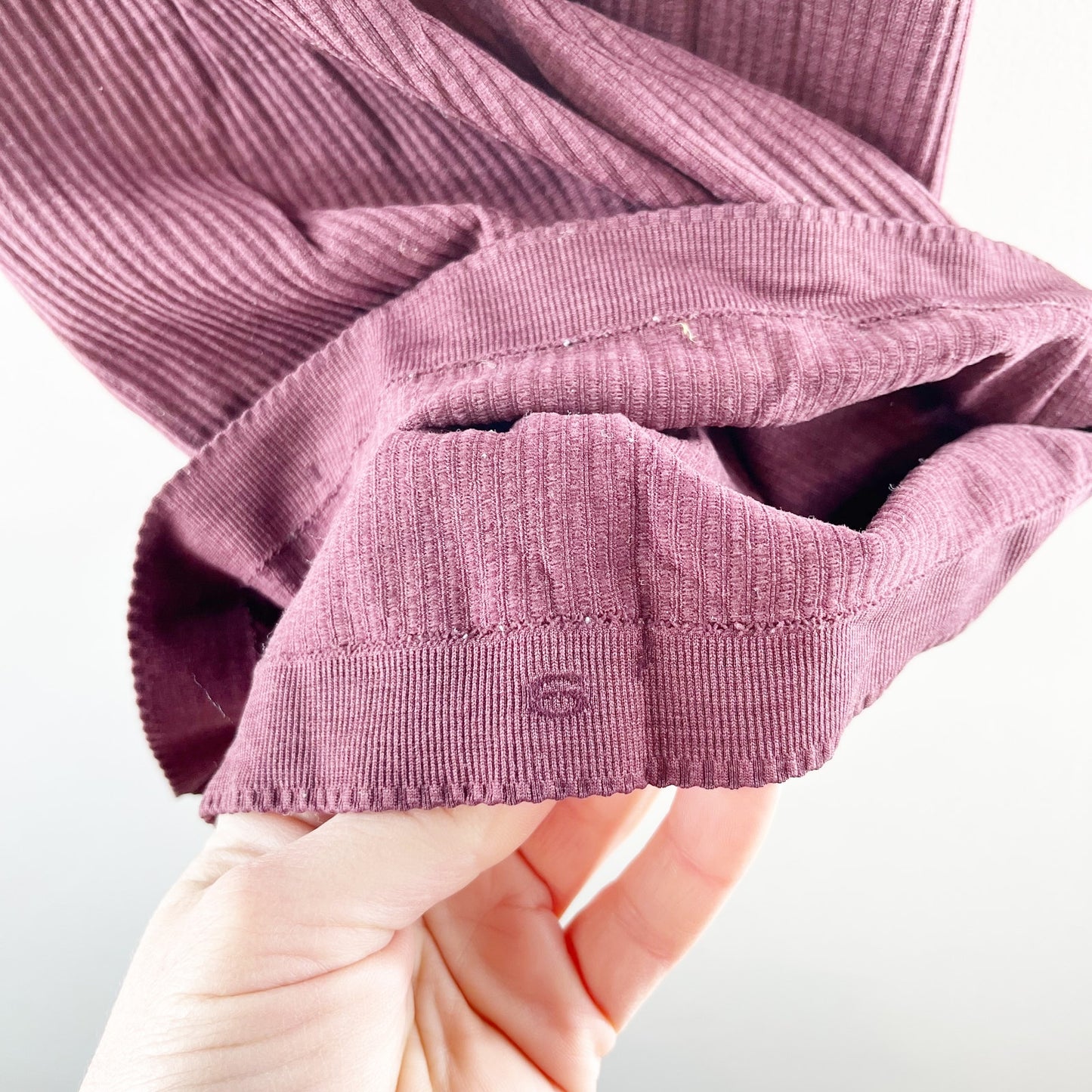 Lululemon Ebb To Street Racerback Ribbed Tank Heathered Bordeaux Drama Maroon 6