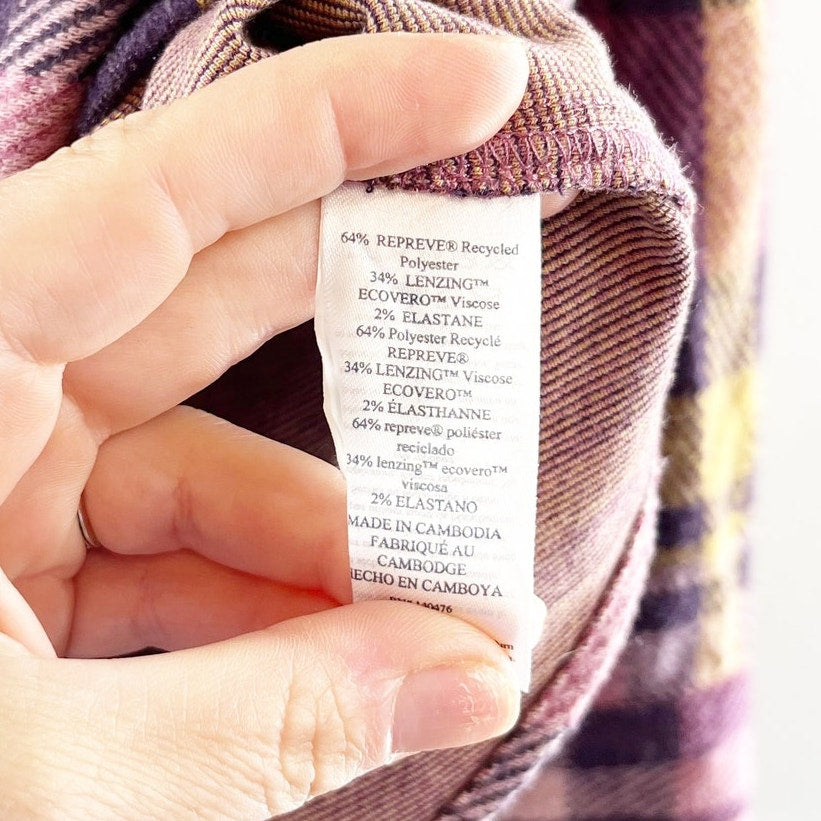 Faherty Legend Sweater Button Down Long Sleeve Shirt Pink Yellow Small