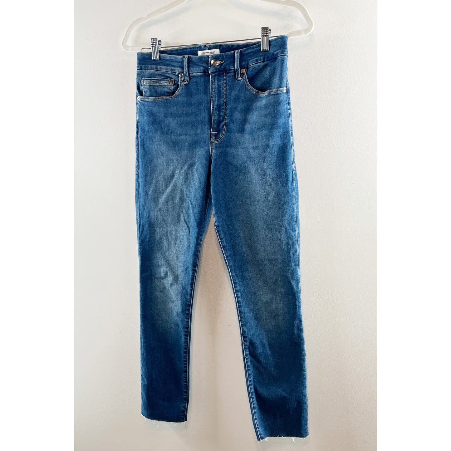 Good American Good Waist High Rise Crop Skinny Jeans Blue 28 / 6