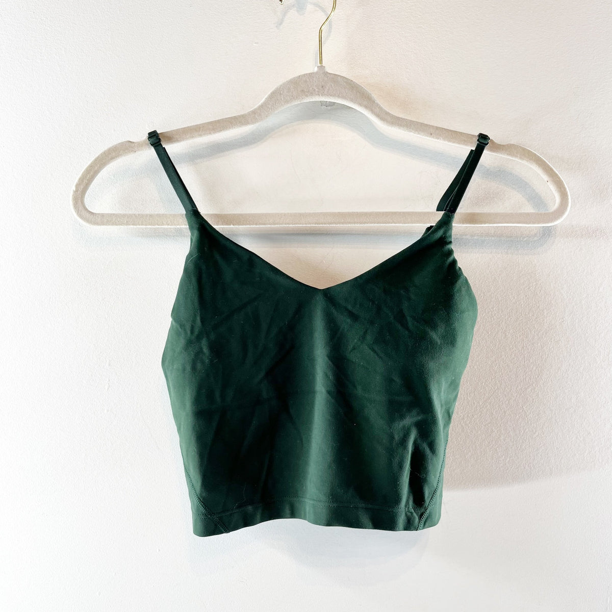 Lululemon Align Cropped Cami Tank Top Light Support, A/B Cup Legacy Green 2