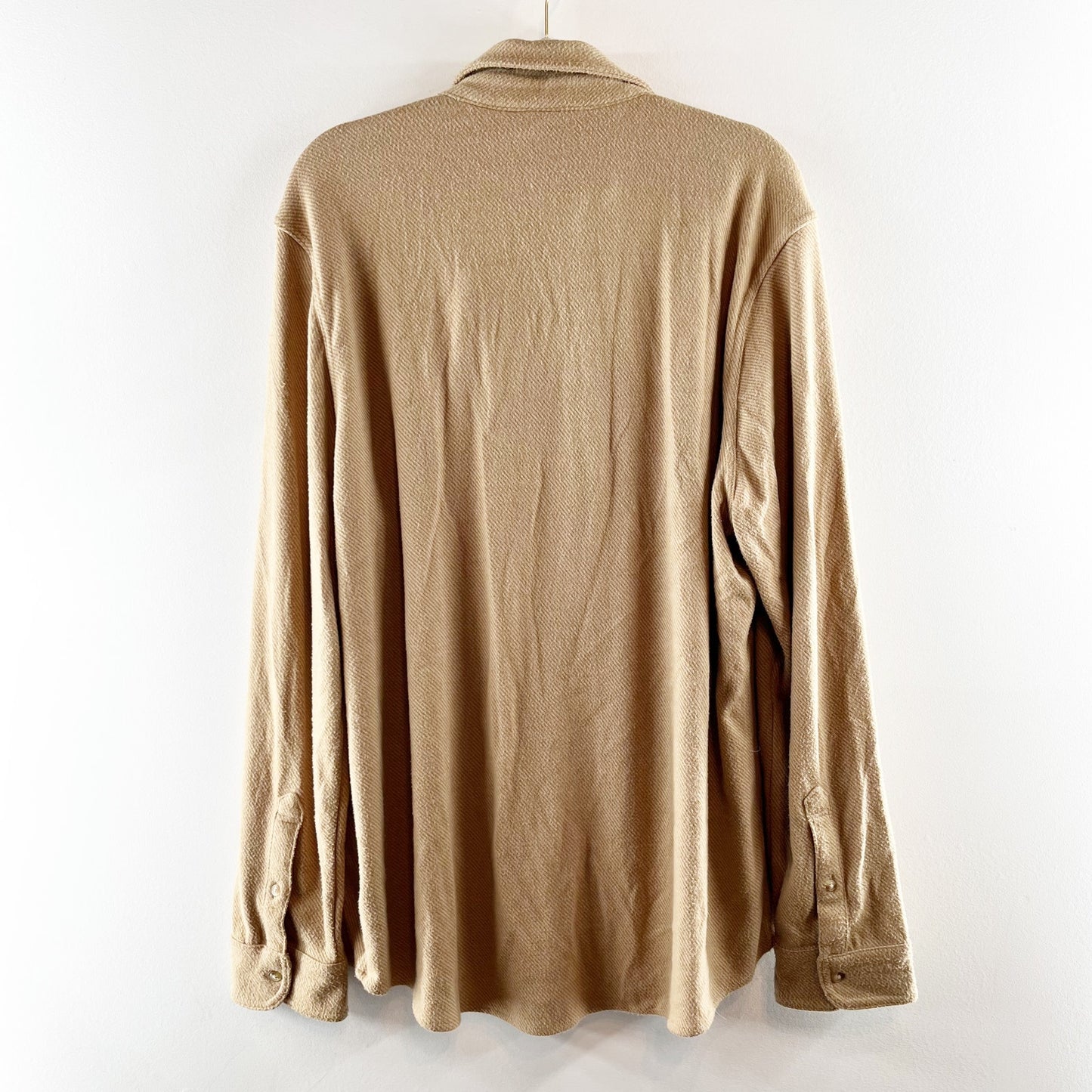 Faherty Legend Sweater Button Up Shirt Tan Camel Beige XXL