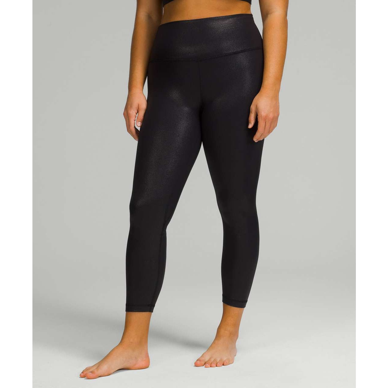 Lululemon Align High-Rise Pant Leggings 25" Shine Radiate Foil Print Black 14