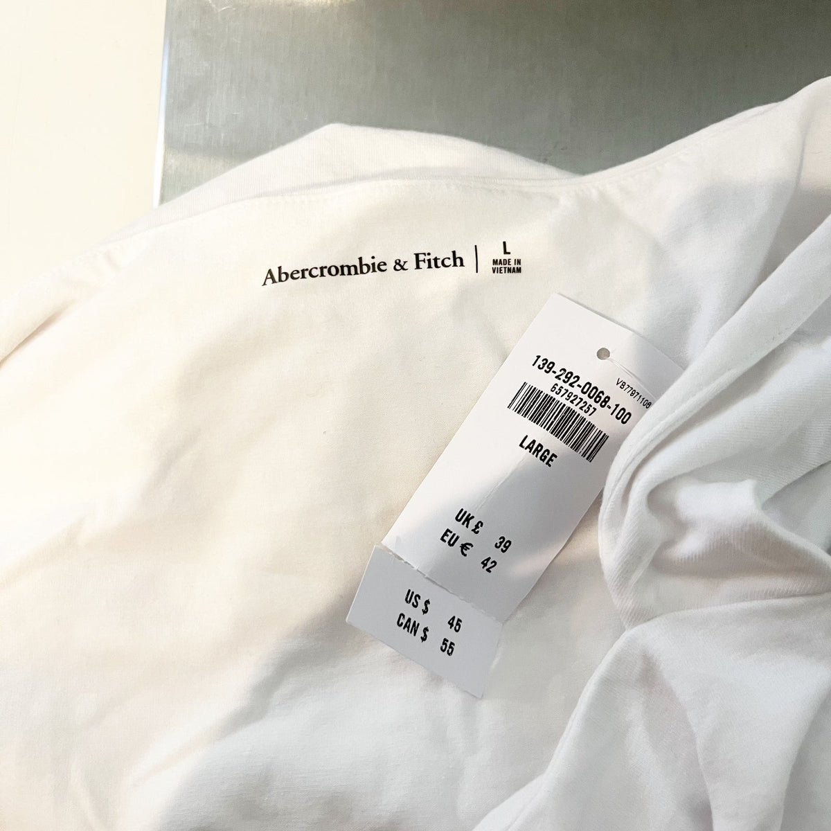 Abercrombie & Fitch AvaSquare Neck Ruched Bodysuit White Large