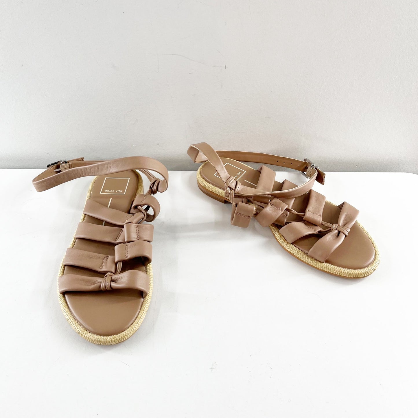 Dolce Vita Adison Ankle Strap Leather Sandals in Cafe Tan 7.5