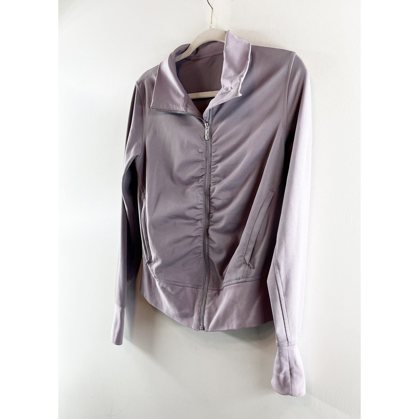 Lululemon Athletica Gather Up Ruched Full Zip Active Jacket Dusty Dawn Purple 6