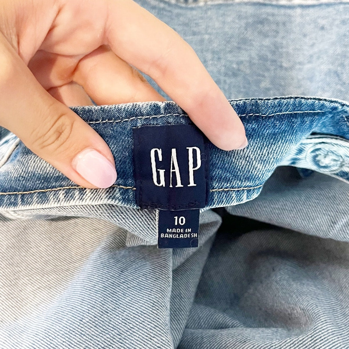 GAP Button Up Sweetheart Denim Mini Dress Blue 10