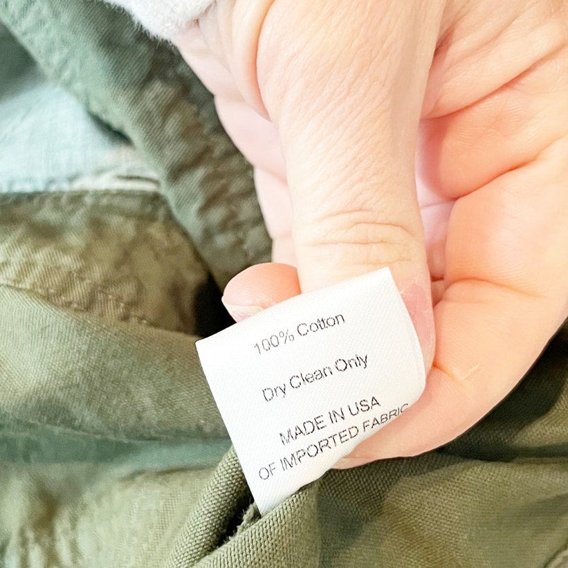 Rivet Utility Looker Long Sleeve Straight Leg Cotton Jumpsuit Green Medium