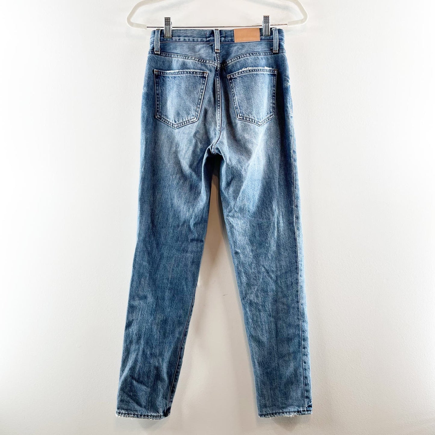 Pistola Presley High Rise Distressed Relaxed Roller Jeans Denim Blue 24
