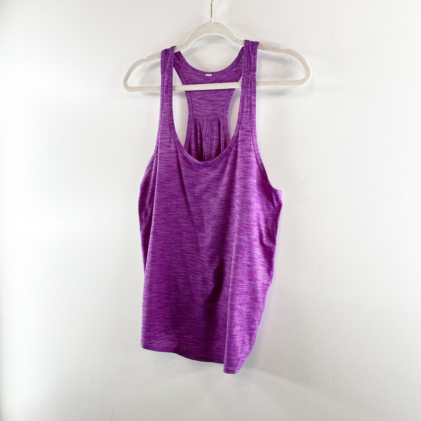 Lululemon What The Sport Heathered Regal Plum Singlet Tank Top Medium