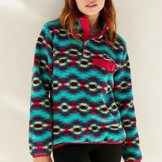 Patagonia T Snap Synchilla Long Sleeve Fleece Jacket Wild Desert Green XL
