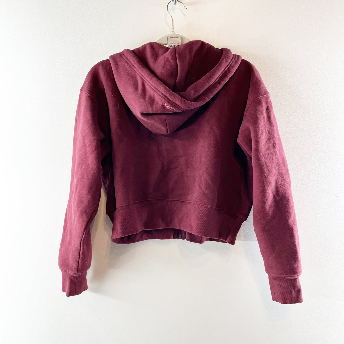 Aritzia Sweatfleece Boyfriend Boxy Full Zip Hoodie Sweatshirt Gala Plum XS