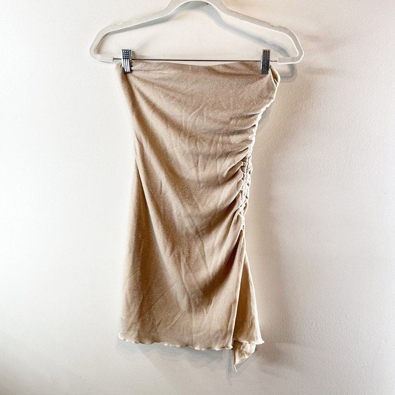 Princess Polly Donelli Strapless Mini Dress Champagne Gold 4