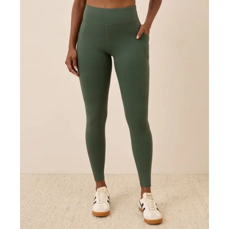 Zella Mid Rise Daily Pocket Leggings 24" Green Medium