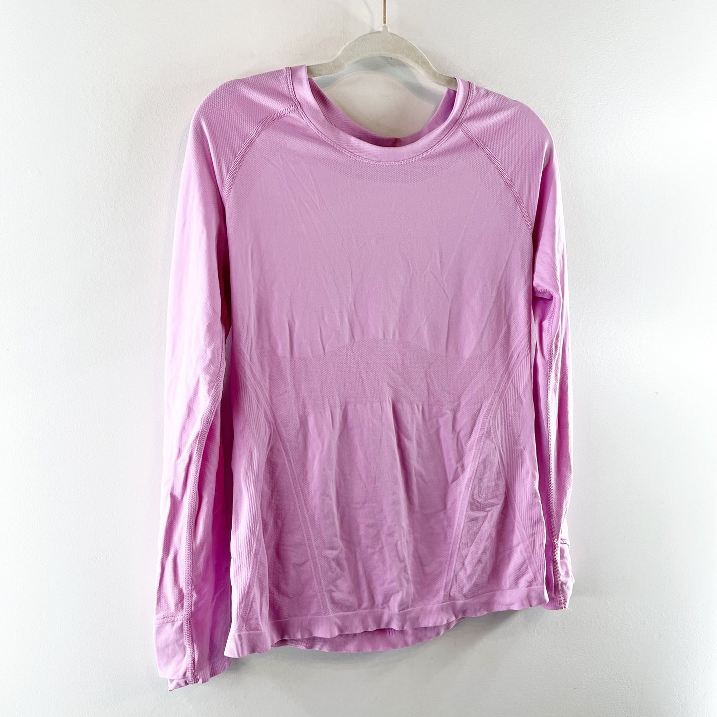Athleta Momentum Seamless Long Sleeve  Activewear Top Bubblegum Pink Large