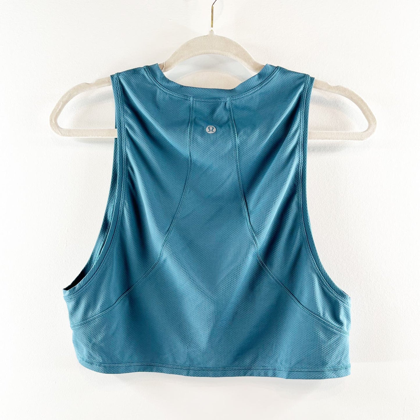 Lululemon Sleeeveless Cropped Workout Tank Top Teal Blue Green Small