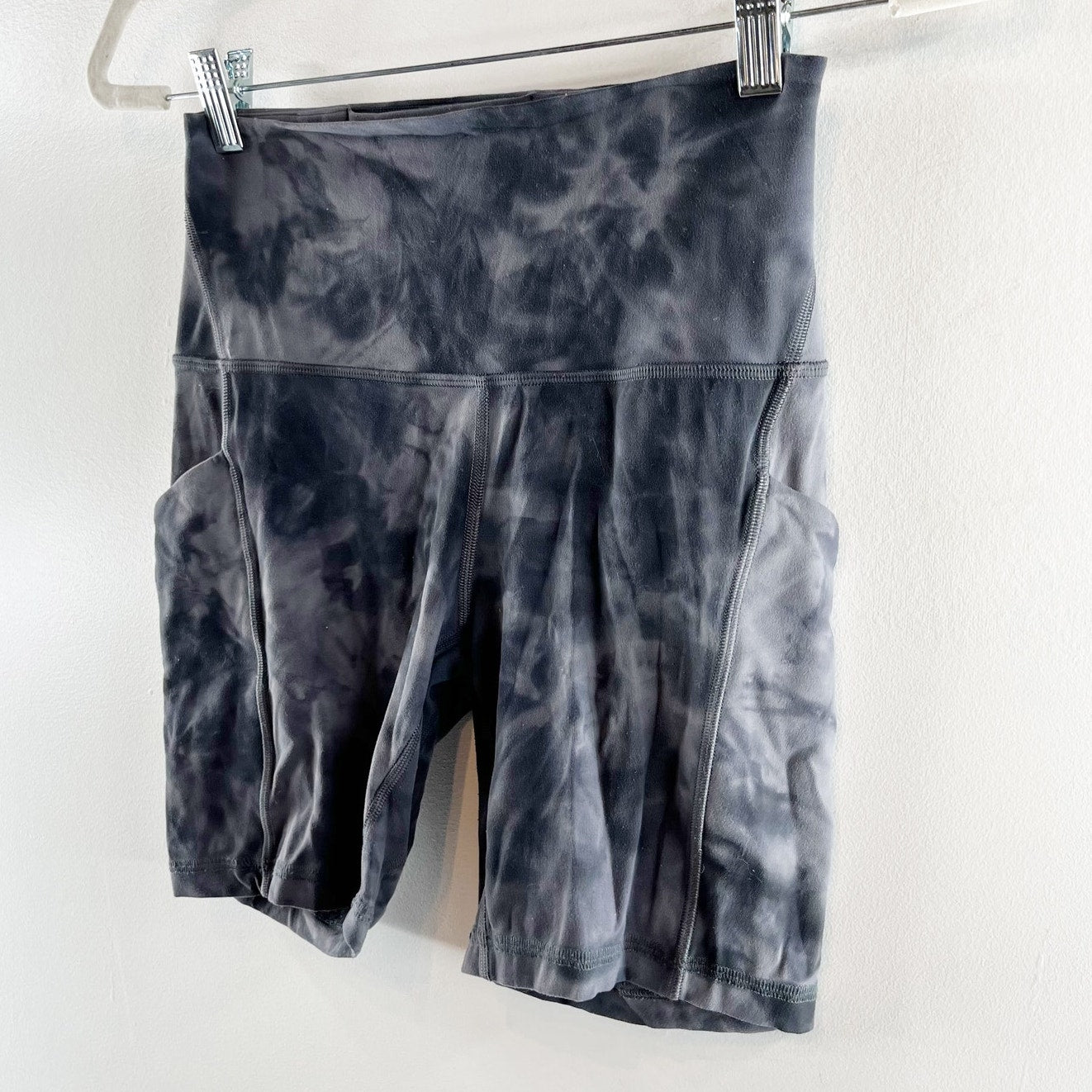 Lululemon Align High Rise Bike Short 8" Diamond Dye Pitch Grey Graphite Gray 6