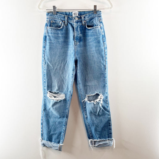 BDG Urban Outfitters Slim Straight High Rise Cotton Distressed Jeans Blue 25 / 0