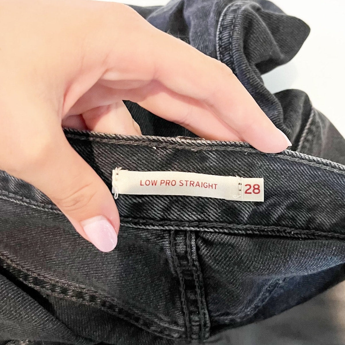 Levi's Low Pro Low Rise Straight Leg Jeans Black 28