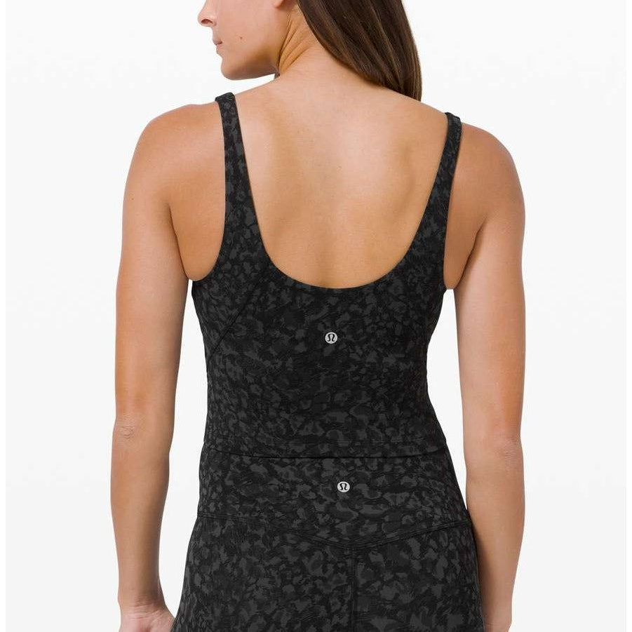 Lululemon Align Tank Wild Thing Camo Deep Coal Multi Black 6