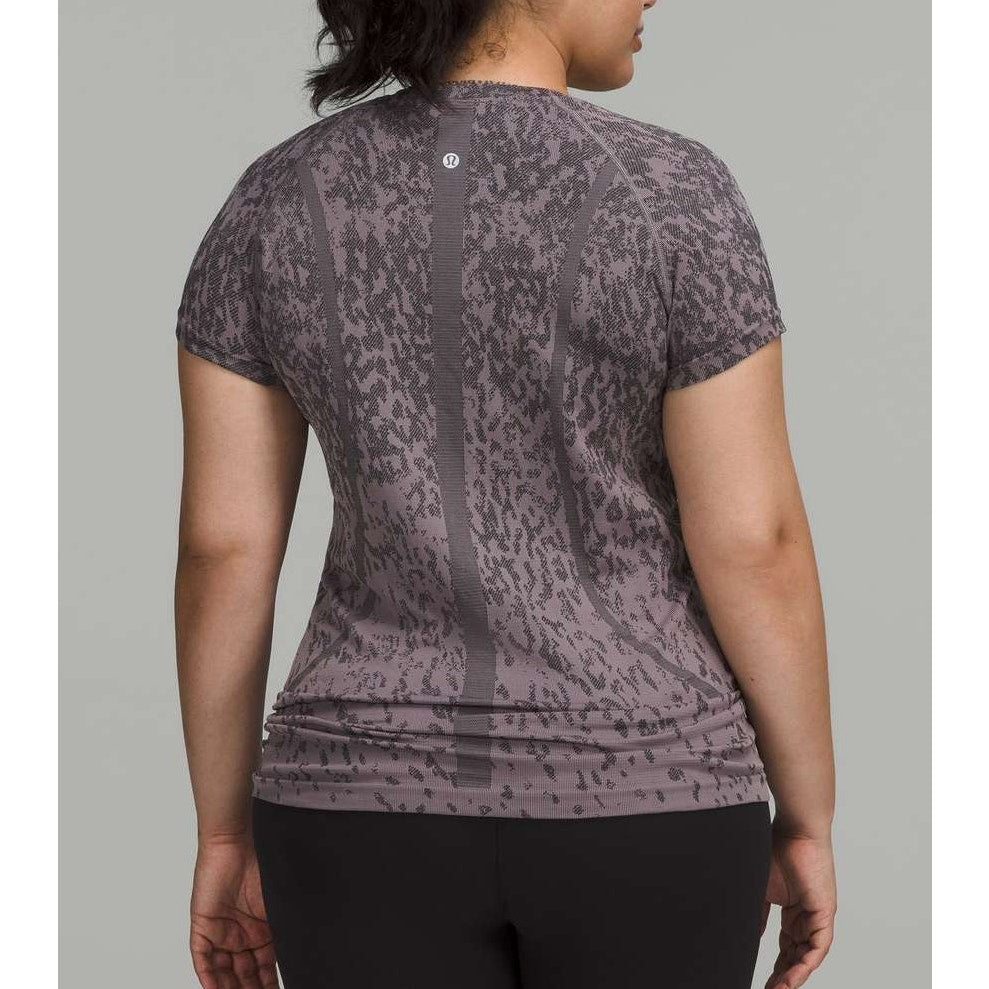 Lululemon Swiftly Tech Short Sleeve Shirt Covered Camo Lunar Rock Graphite Grey