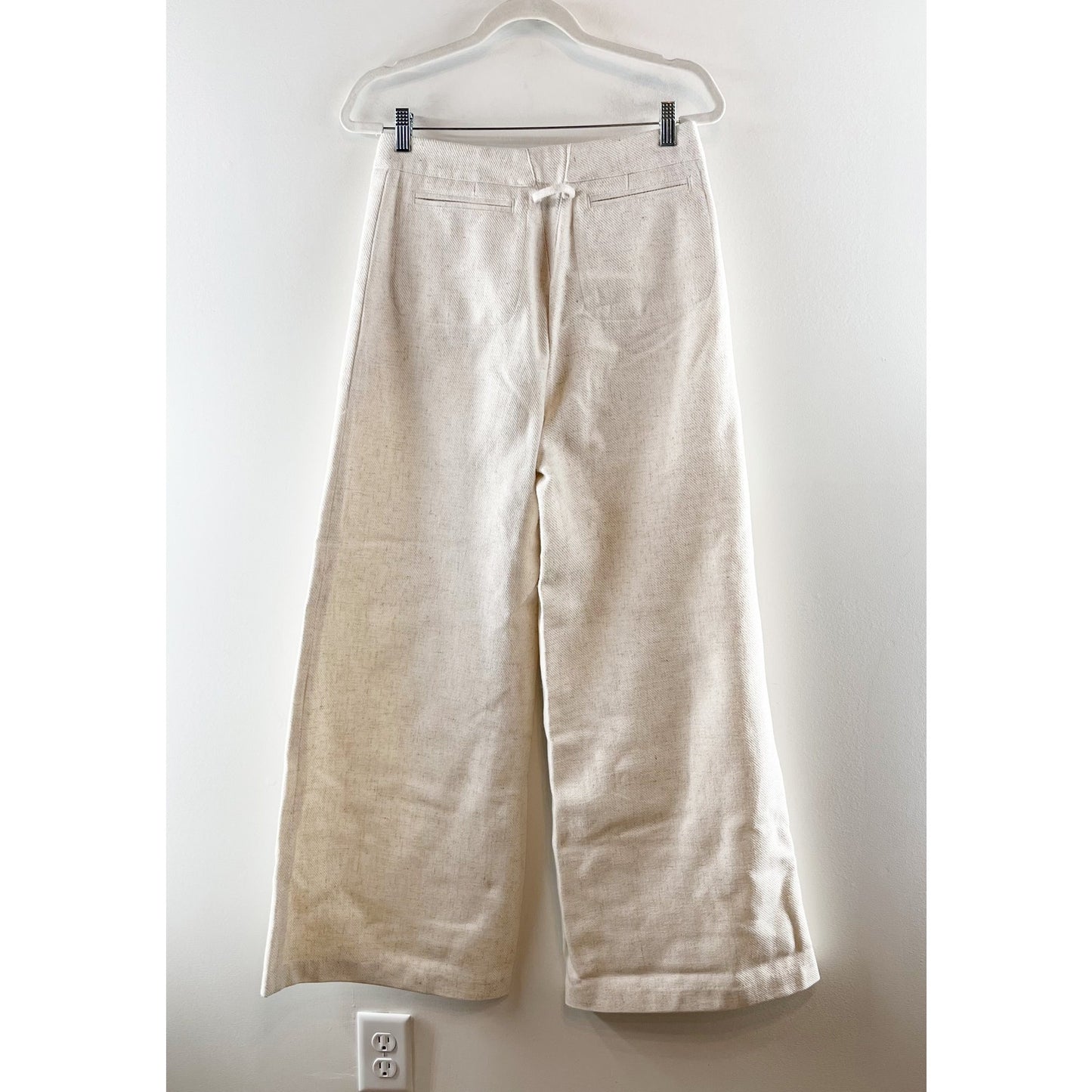 Torn by Ronny Kobo Bernard Wide Leg Trouser Pants Light Ash Cream Medium