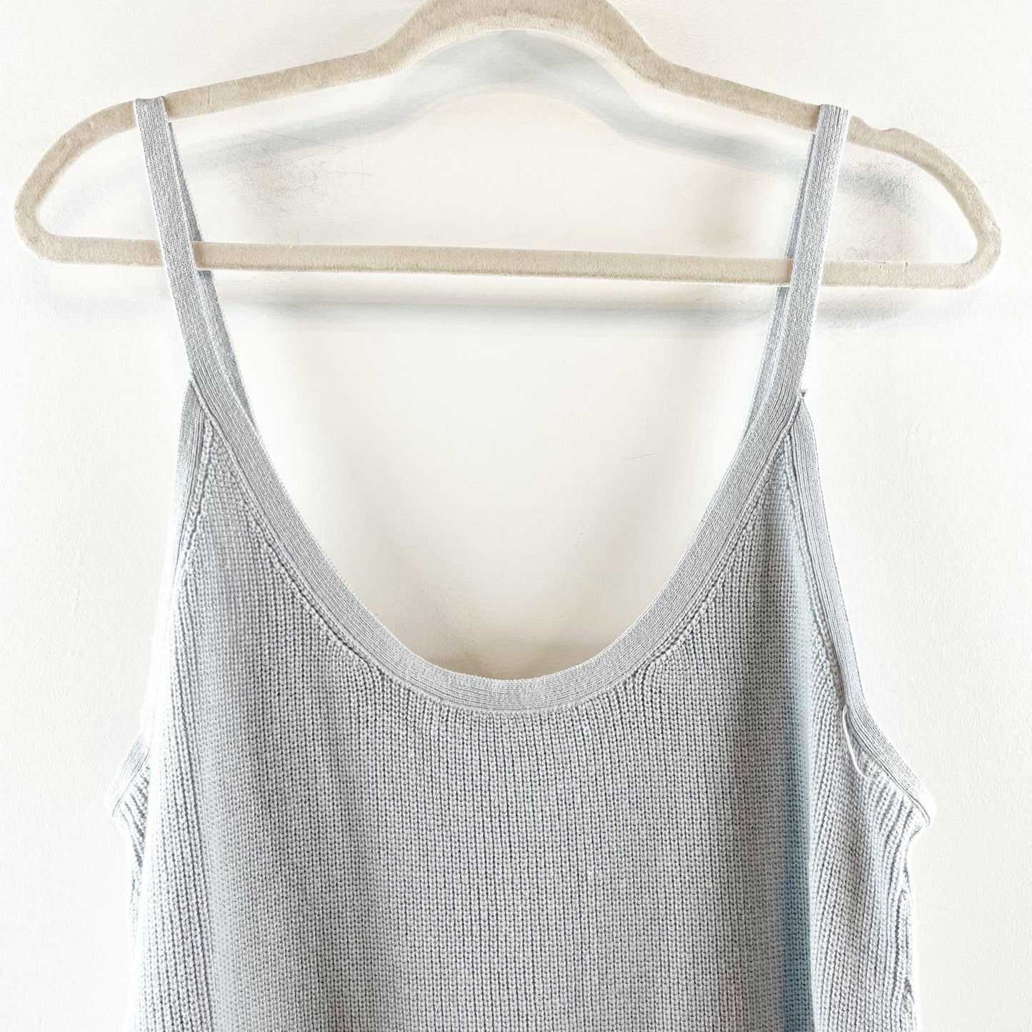 Abercrombie & Fitch Button Up Sweater Knit Tank Top Blue XL
