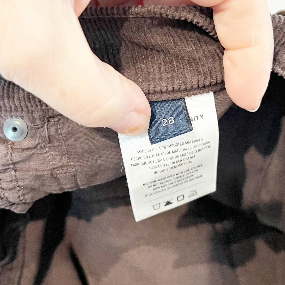 Citizens of Humanity Isola Corduroy Flare Pants Washed Bronze Chocolate Brown 28