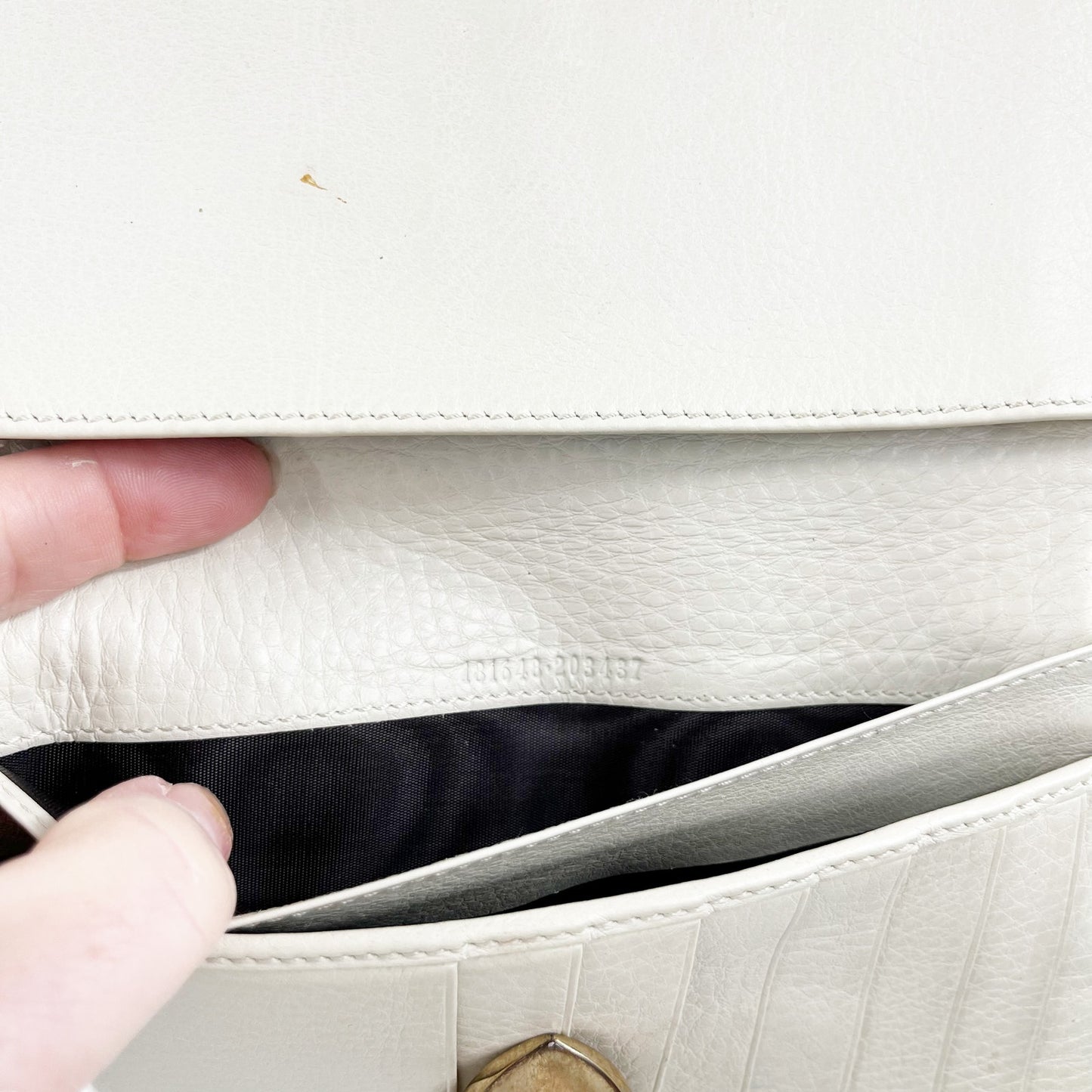 Gucci Guccissima GG Continental Long Rectangle Leather Wallet Cream