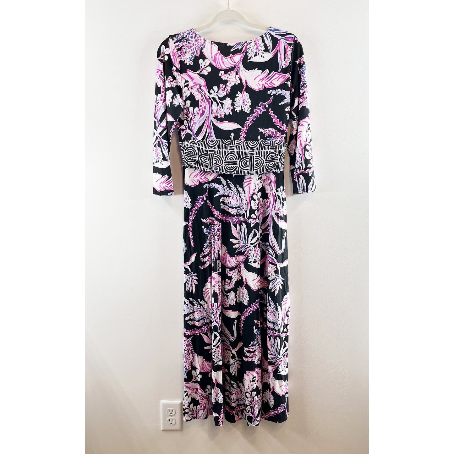 Lilly Pulitzer Fleuris Midi Dress Onyx Wild Within Floral Medium