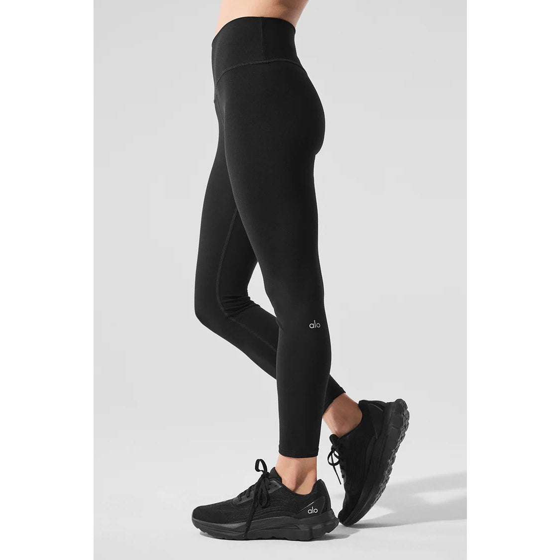 Alo Alosoft High-Waist 7/8 Highlight Leggings Black Small