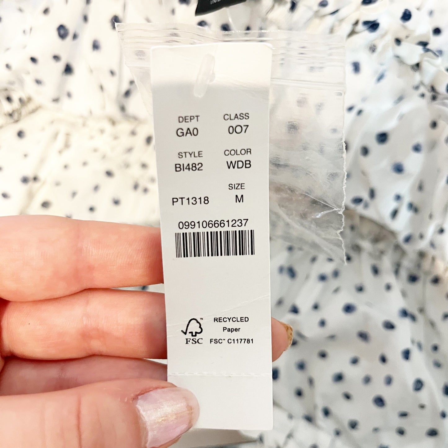 J. Crew Cinched Waist Cotton Poplin Button Up Polka Dot Tank Top White Medium