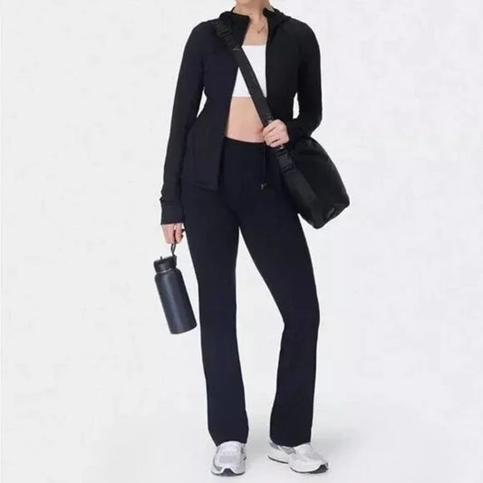 Sweaty Betty High Rise 30" Power Bootcut Trouser Pants Leggings Black Small