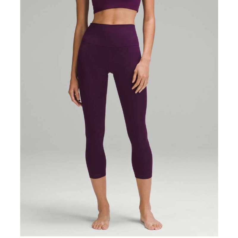 Lululemon Align Ribbed High-Rise Crop 23" Leggings Dramatic Magenta Purple 4