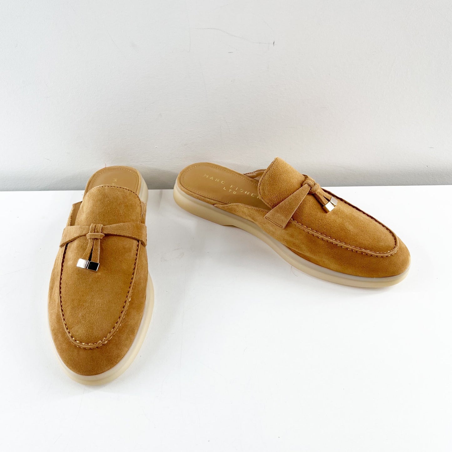 Marc Fisher Yarila Slip On Suede Loafer Mule Brown 7.5