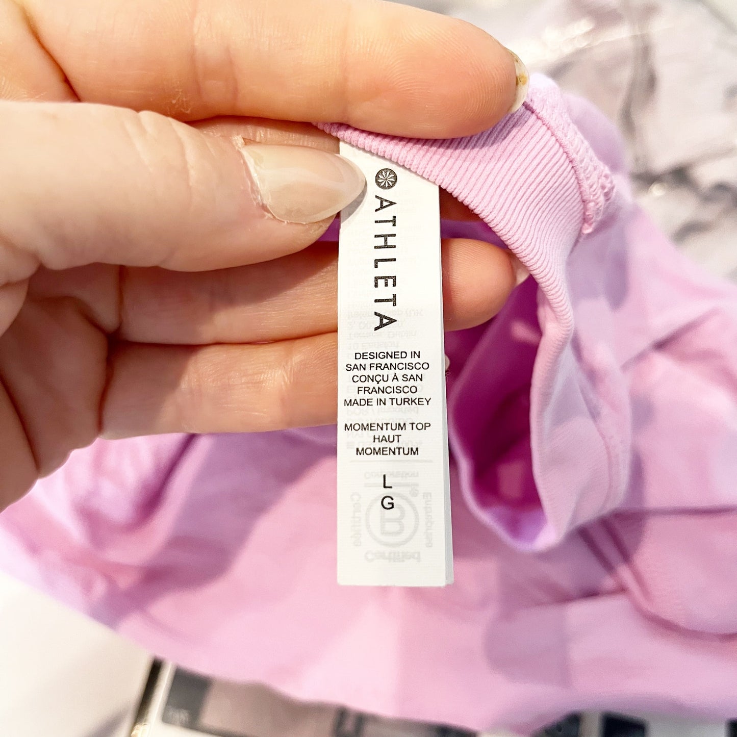 Athleta Momentum Seamless Long Sleeve  Activewear Top Bubblegum Pink Large