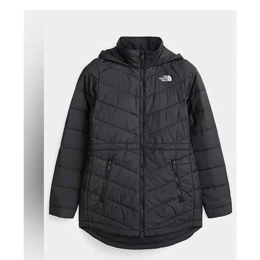 The North Face Tamburello Hooded Full Zip Quilted Parka Puffer Jacket Black L
