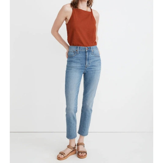 Madewell Perfect Vintage Cropped Jeans in Clymer Wash Blue 29 / 8