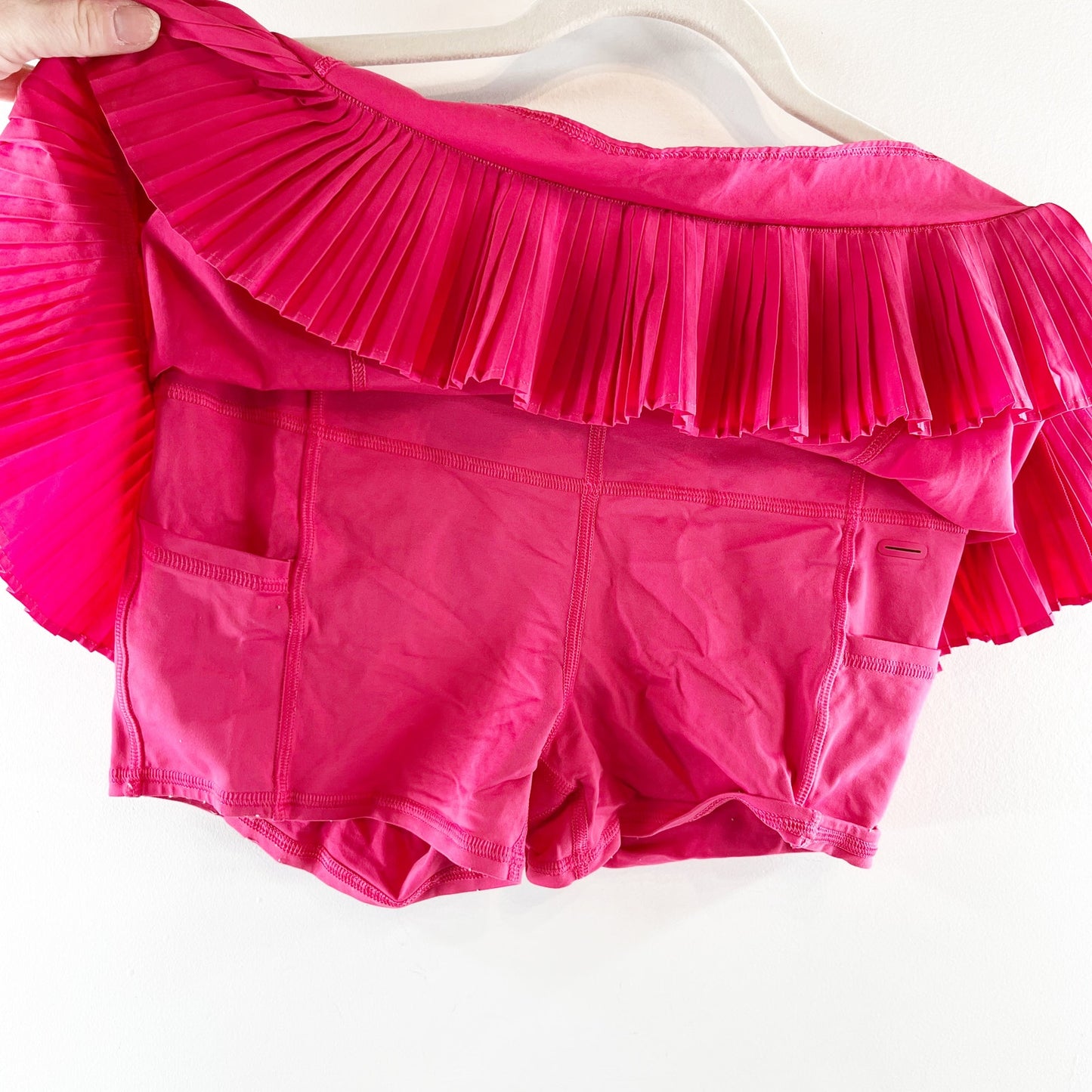 Lululemon City Sky Run Pleated Lined Tennis Active Mini Skirt Pink 6