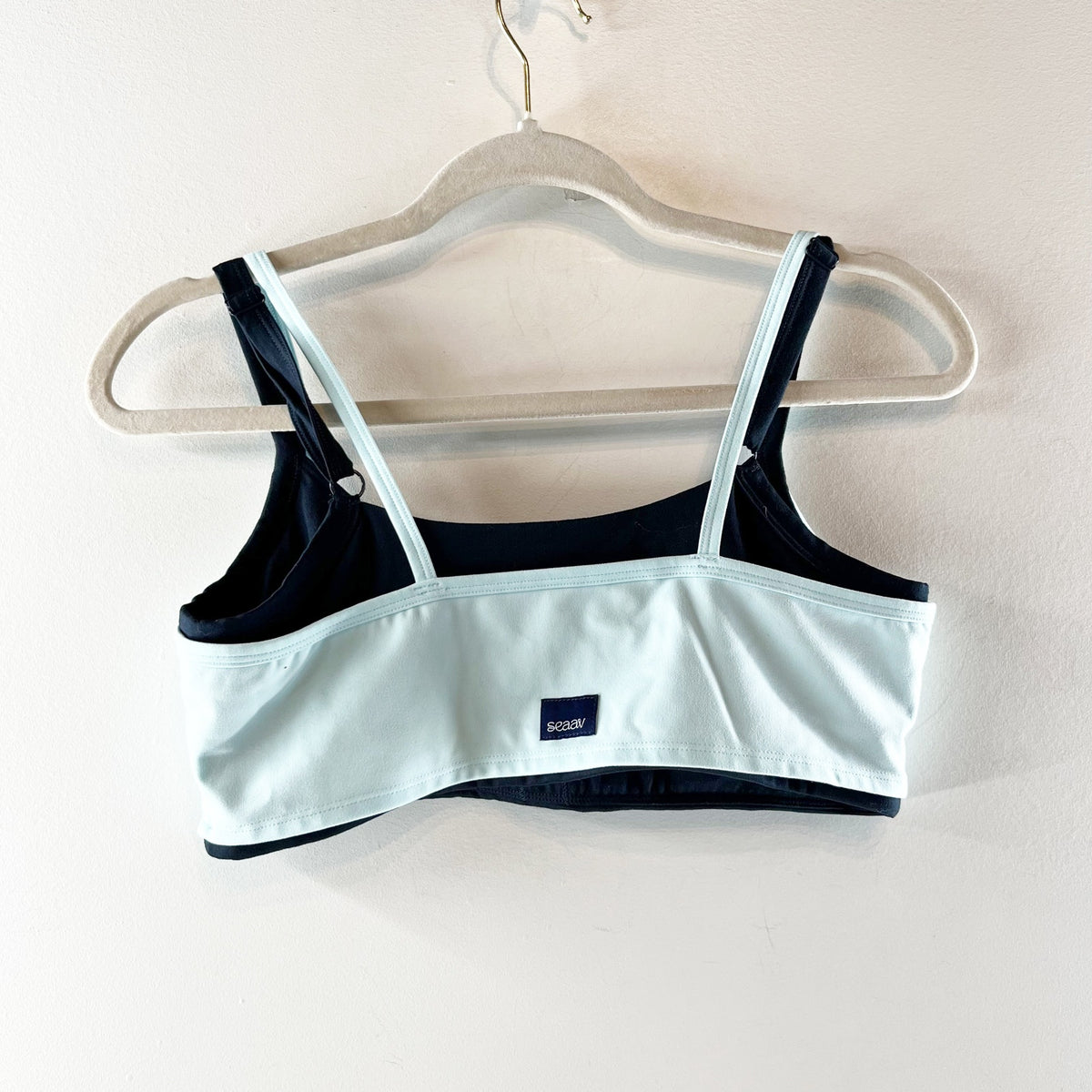Seeav Layered Liftline Sports Bra Teal Blue Large