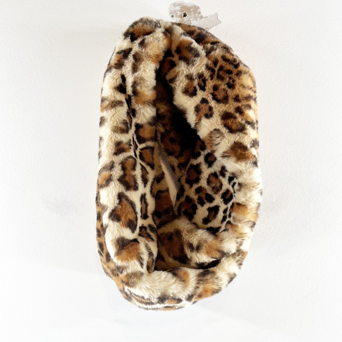 Ann Taylor Faux Fur Leopard Print Infinity Neck Warmer Scarf