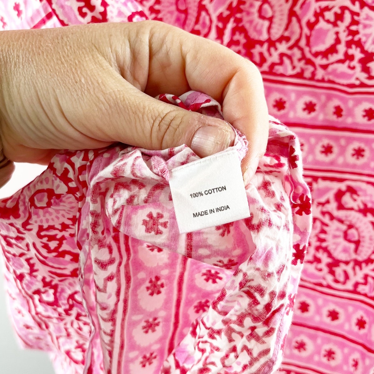 Tuckernuck Heat Wave Catalans Cotton Mini Cover Up Dress Pink Red Small