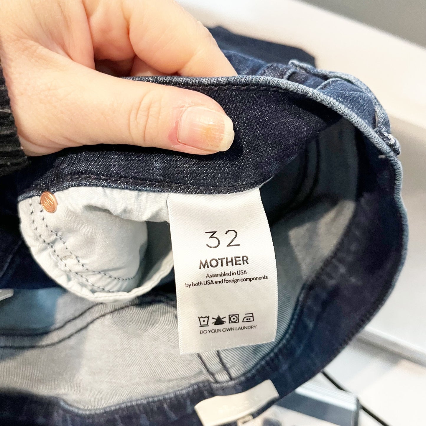 Mother Lil' Kick It Petite Bootcut Jeans in I Put A Spell On You Blue 32 / 14