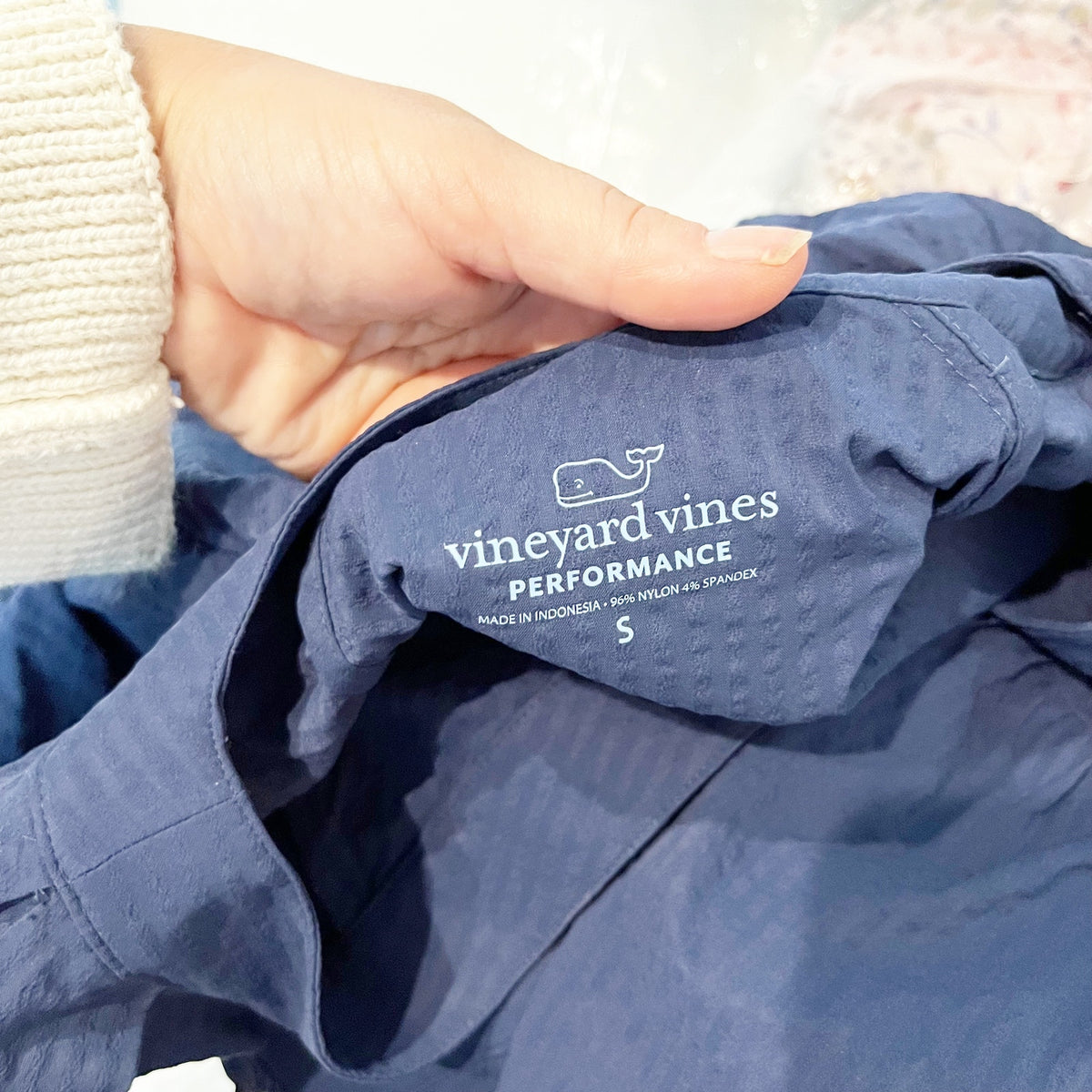 Vineyard Vines Performance Sophie Short Flutter Sleeve Harbor Dress Navy Blue S