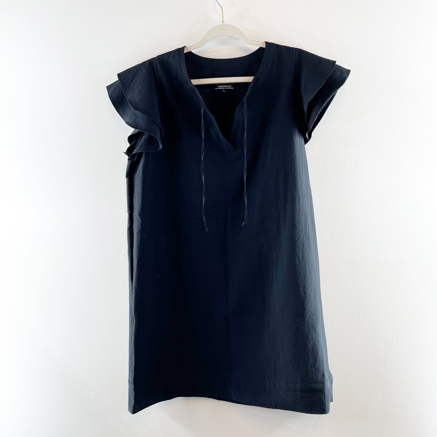 Vineyard Vines Performance Short Cap Sleeve Margo Harbor Shirtdress Black Large