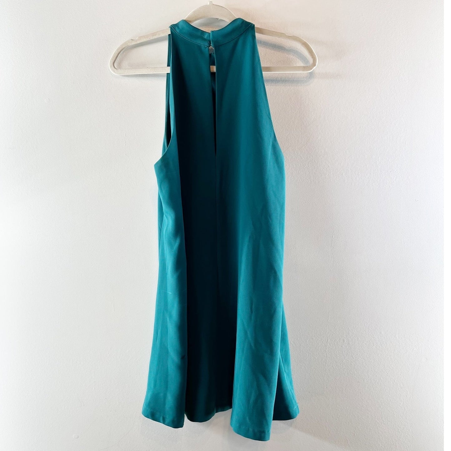 Lovers + Friends Lily Halter Sleeveless Mini Swing Dress Teal Green Medium